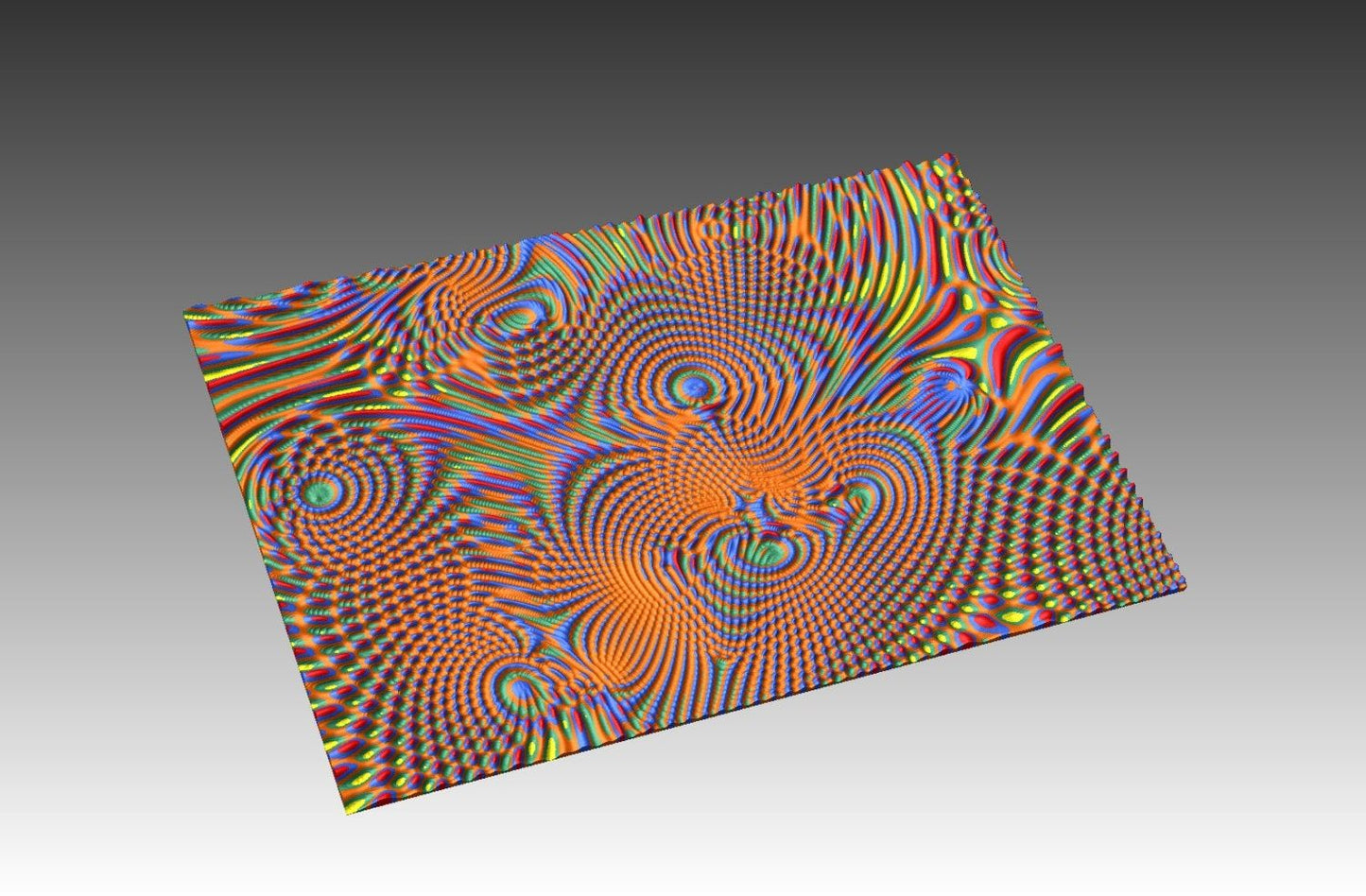 Flow 7696 Decorative abstract 3D relief op-art sculpture model for CNC machining - Bonitum CNC Model Studio