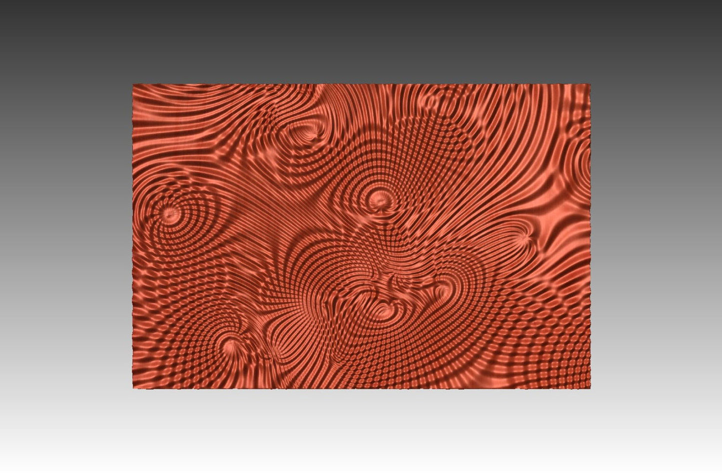 Flow 7696 Decorative abstract 3D relief op-art sculpture model for CNC machining - Bonitum CNC Model Studio