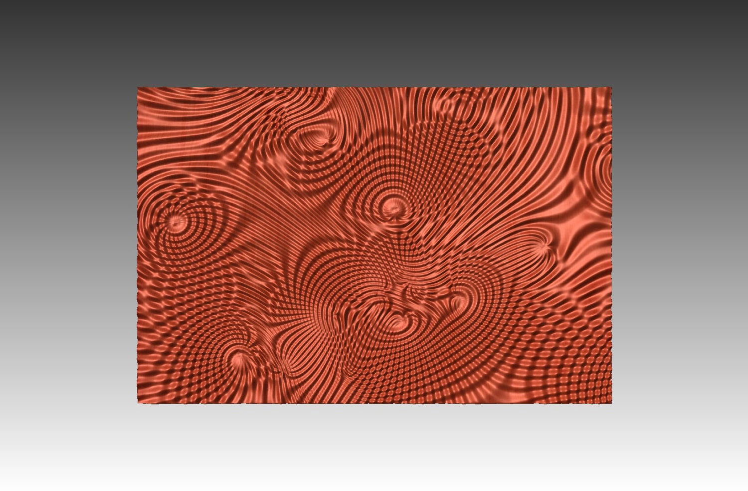 Flow 7696 Decorative abstract 3D relief op-art sculpture model for CNC machining - Bonitum CNC Model Studio