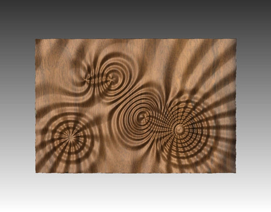 Flow 7717 Decorative abstract 3D relief sculpture model for CNC machining - Bonitum CNC Model Studio