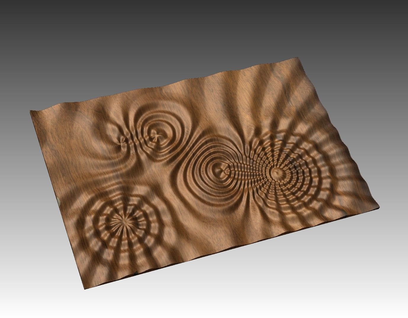 Flow 7717 Decorative abstract 3D relief sculpture model for CNC machining - Bonitum CNC Model Studio