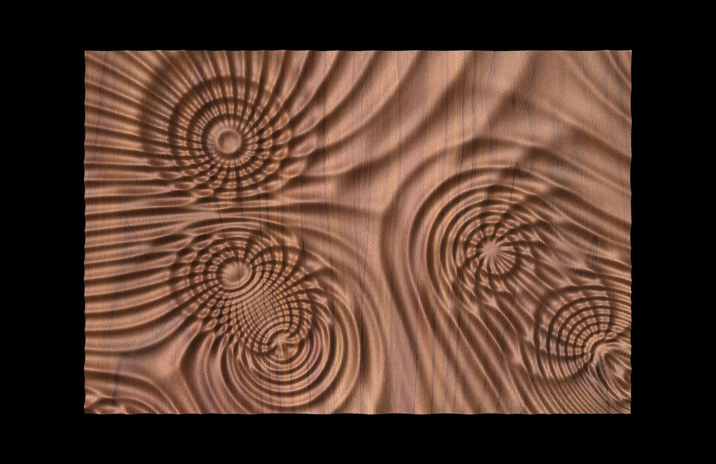 Flow 7720 Decorative abstract 3D relief op art sculpture model for CNC machining - Bonitum CNC Model Studio