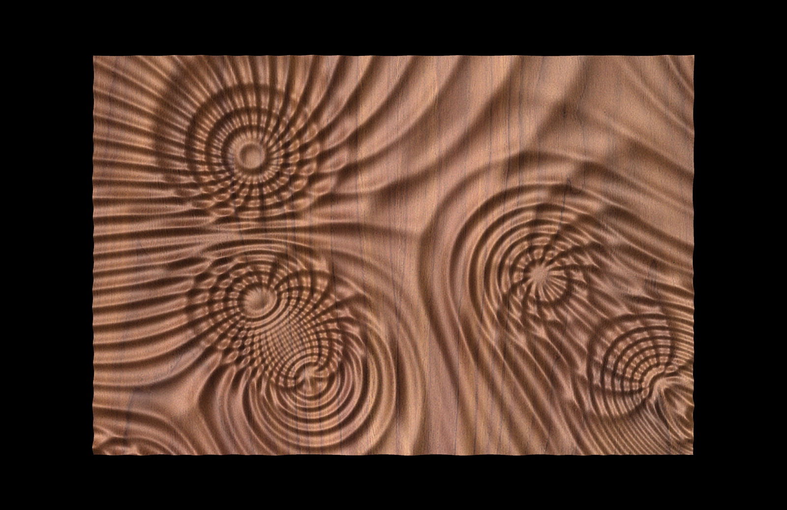 Flow 7720 Decorative abstract 3D relief op art sculpture model for CNC machining - Bonitum CNC Model Studio