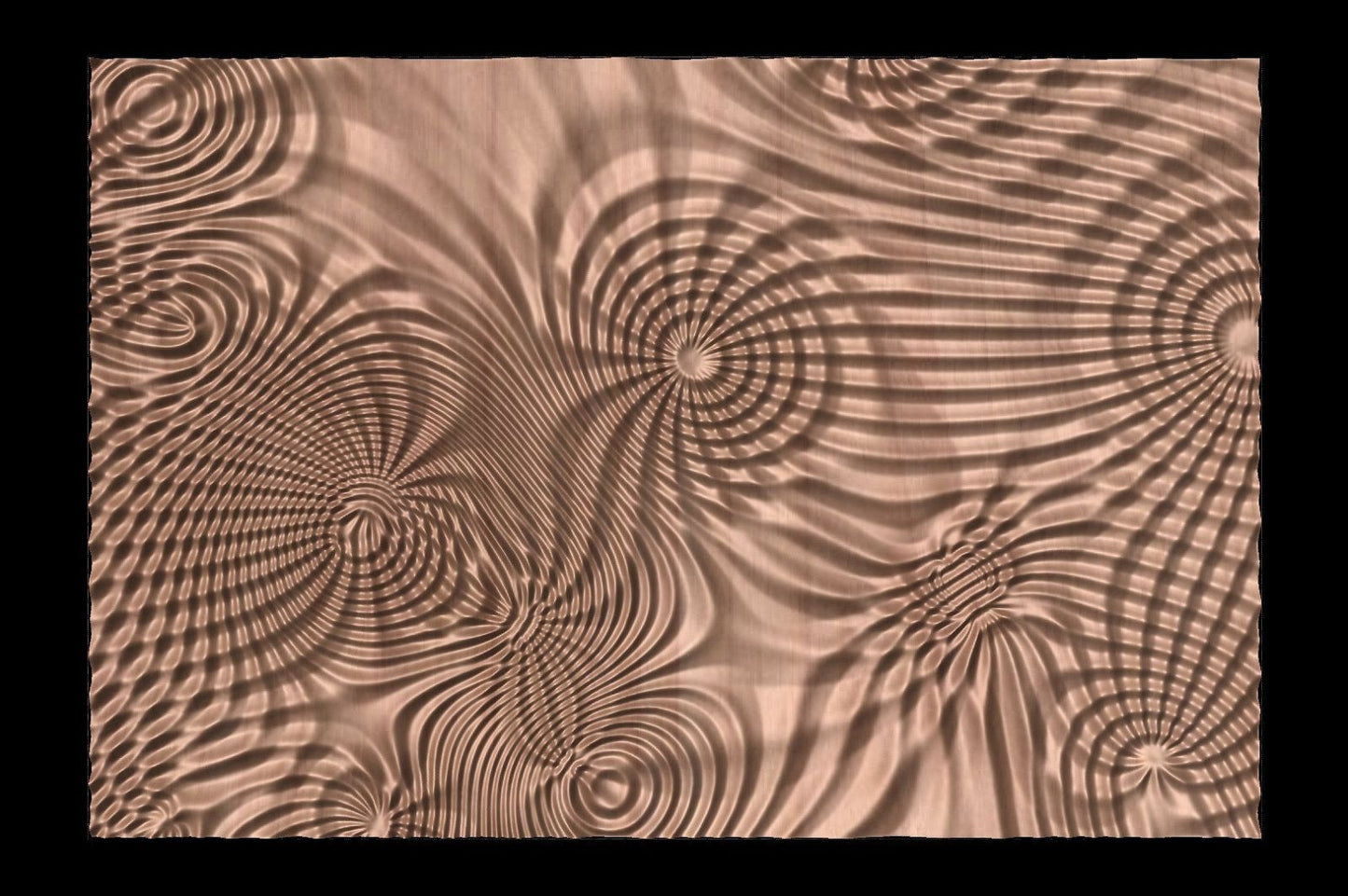 Flow 7792 Decorative abstract 3D relief op-art sculpture model for CNC machining - Bonitum CNC Model Studio