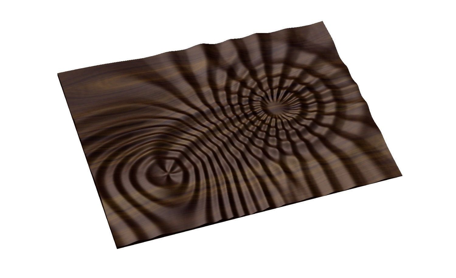 Flow 7793 Decorative abstract 3D relief op art sculpture model for CNC machining - Bonitum CNC Model Studio