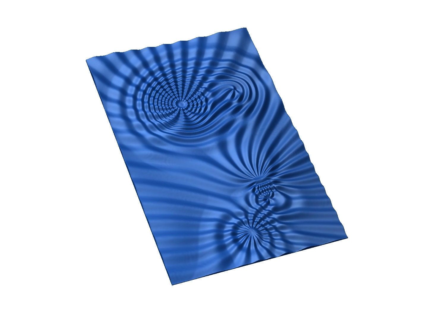 Flow 7794 Decorative abstract 3D relief op art sculpture model for CNC machining - Bonitum CNC Model Studio