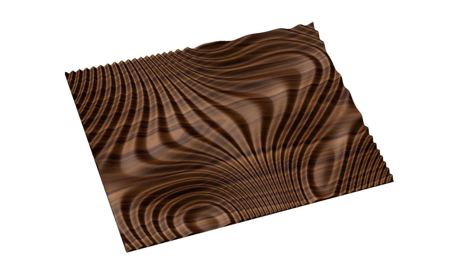 Flow 7798 Decorative abstract 3D relief op art sculpture model for CNC machining - Bonitum CNC Model Studio