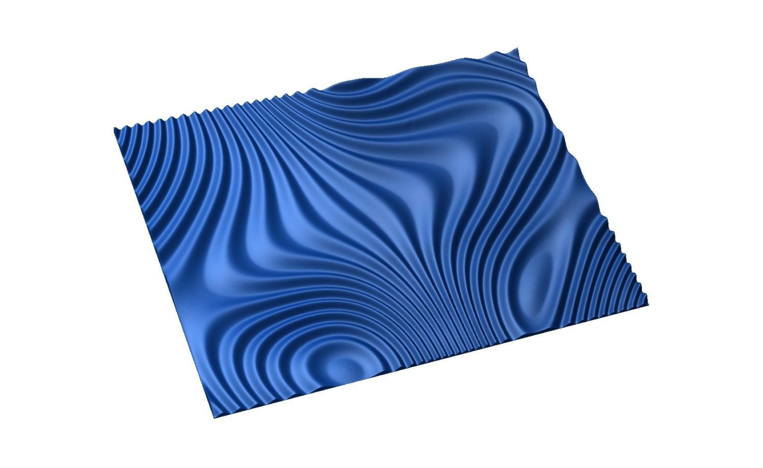 Flow 7798 Decorative abstract 3D relief op art sculpture model for CNC machining - Bonitum CNC Model Studio