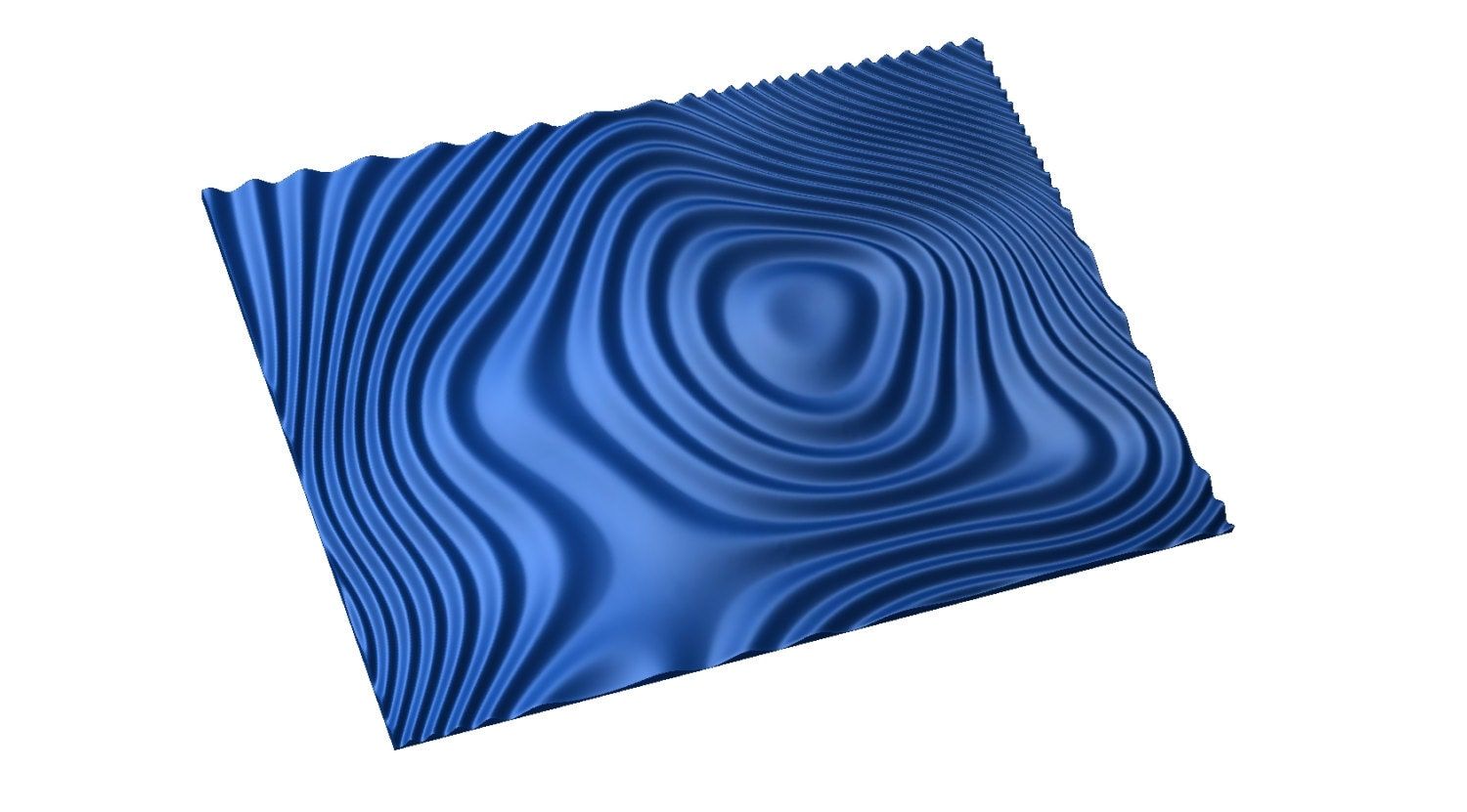 Flow 7799 Decorative abstract 3D relief op art sculpture model for CNC machining - Bonitum CNC Model Studio