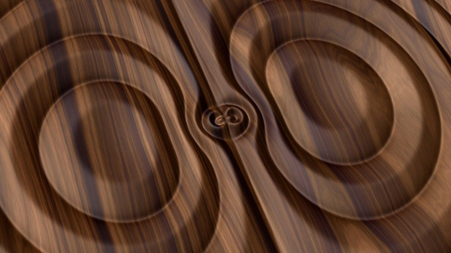 Flow 7800 Decorative abstract 3D relief op art sculpture model for CNC machining - Bonitum CNC Model Studio