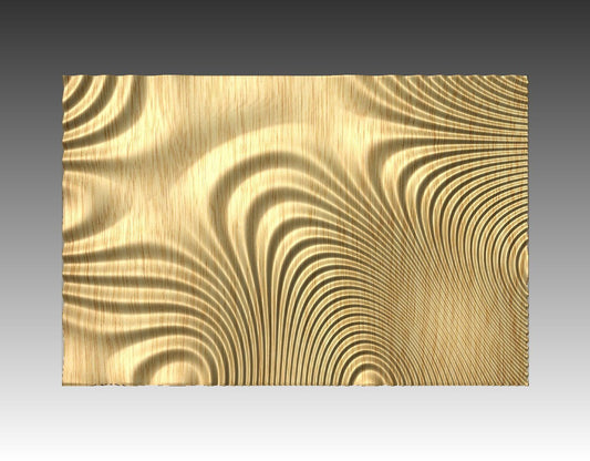 Flow 7857 Decorative abstract 3D relief sculpture model for CNC machining - Bonitum CNC Model Studio