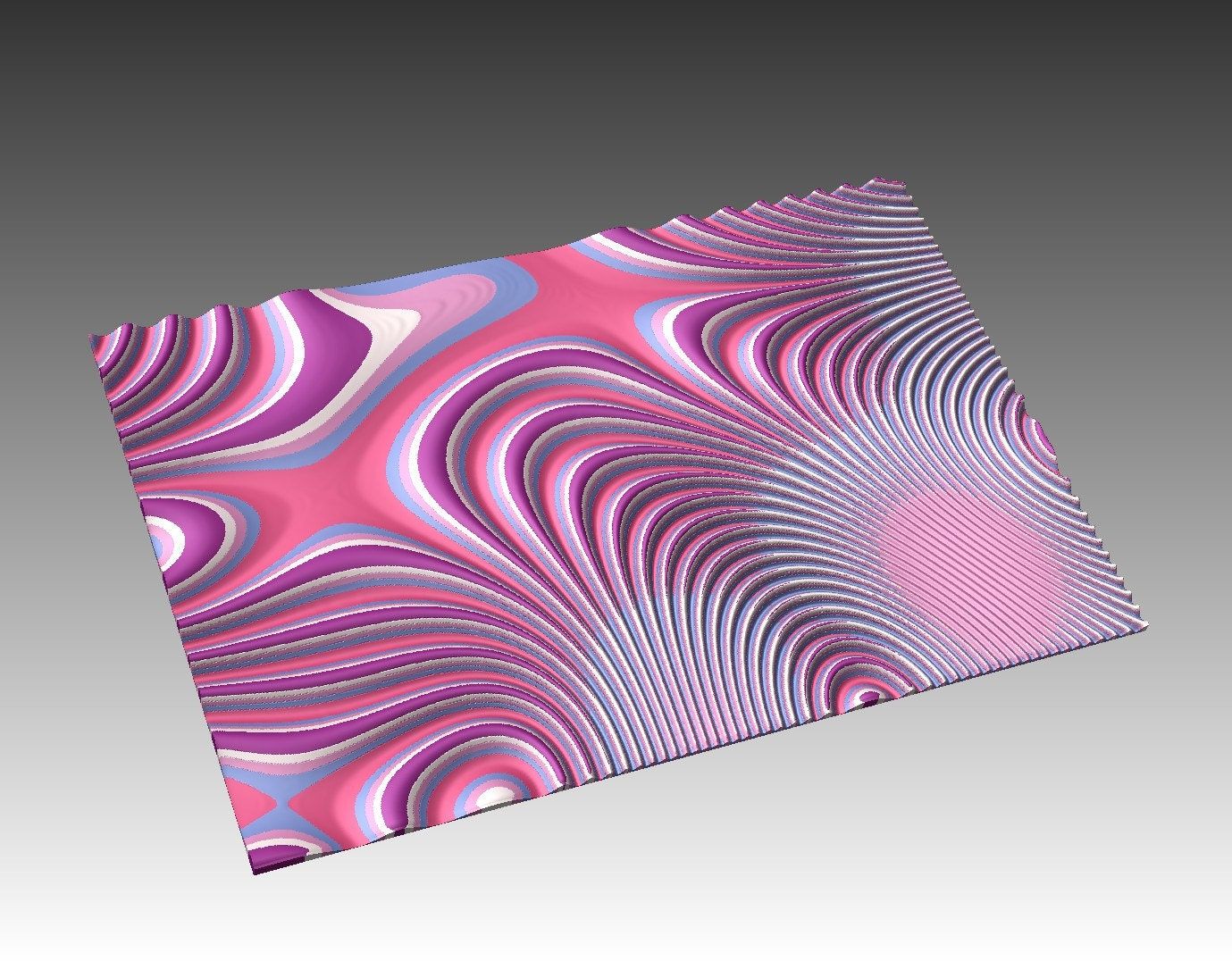 Flow 7857 Decorative abstract 3D relief sculpture model for CNC machining - Bonitum CNC Model Studio