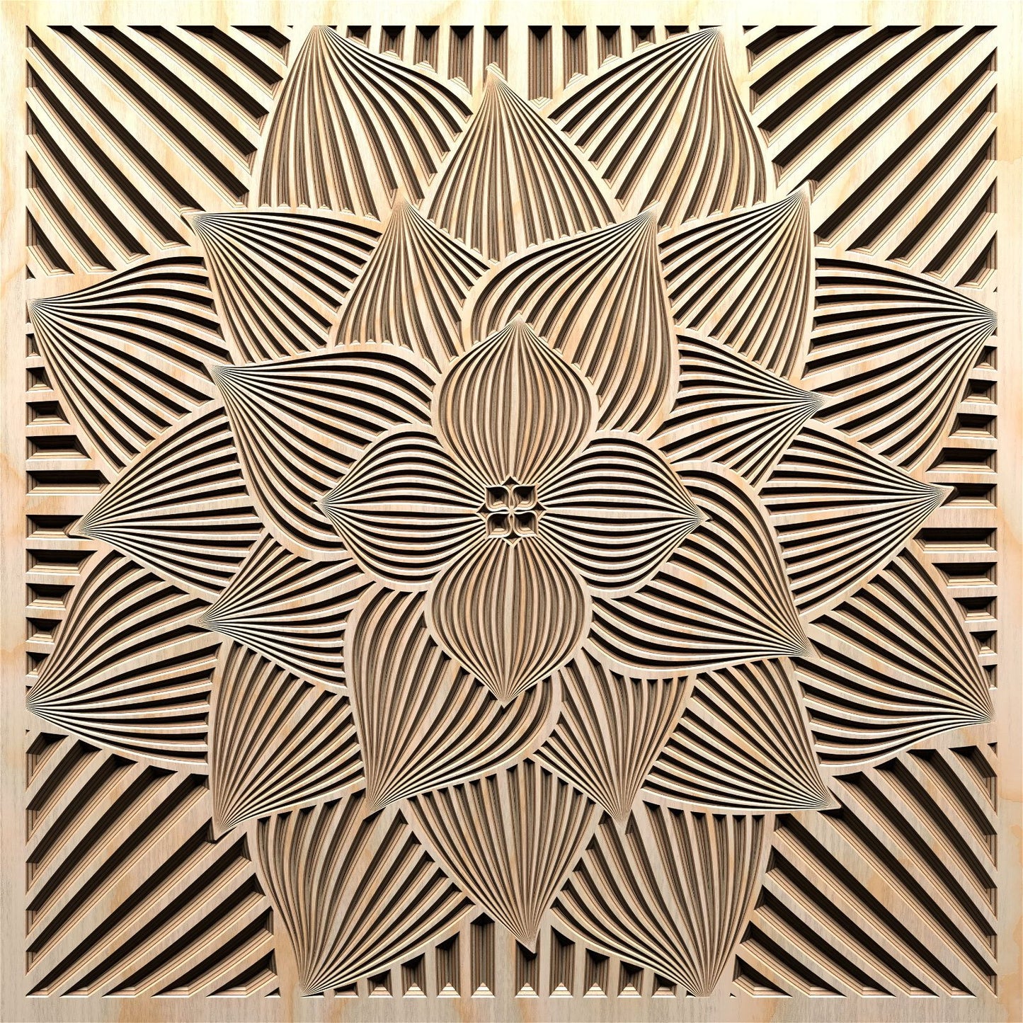 Flower Ihana Kukka Vector file for V-carving - Bonitum CNC Model Studio