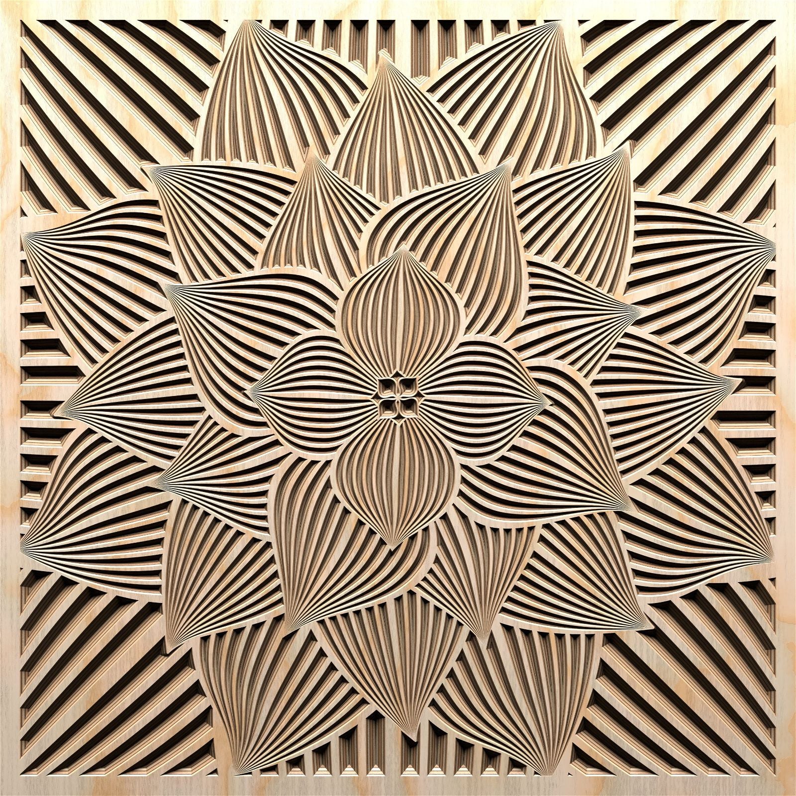 Flower Ihana Kukka Vector file for V-carving - Bonitum CNC Model Studio