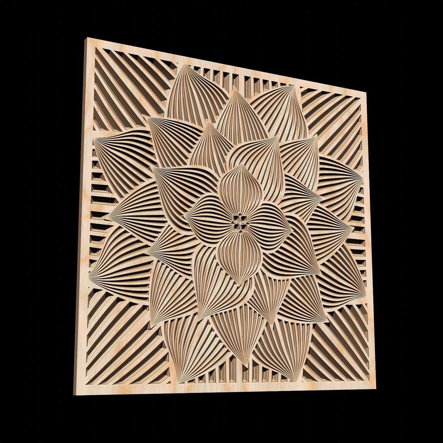 Flower Ihana Kukka Vector file for V-carving - Bonitum CNC Model Studio