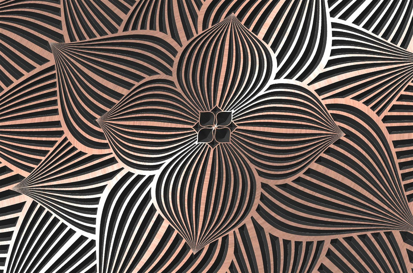 Flower Ihana Kukka Vector file for V-carving - Bonitum CNC Model Studio