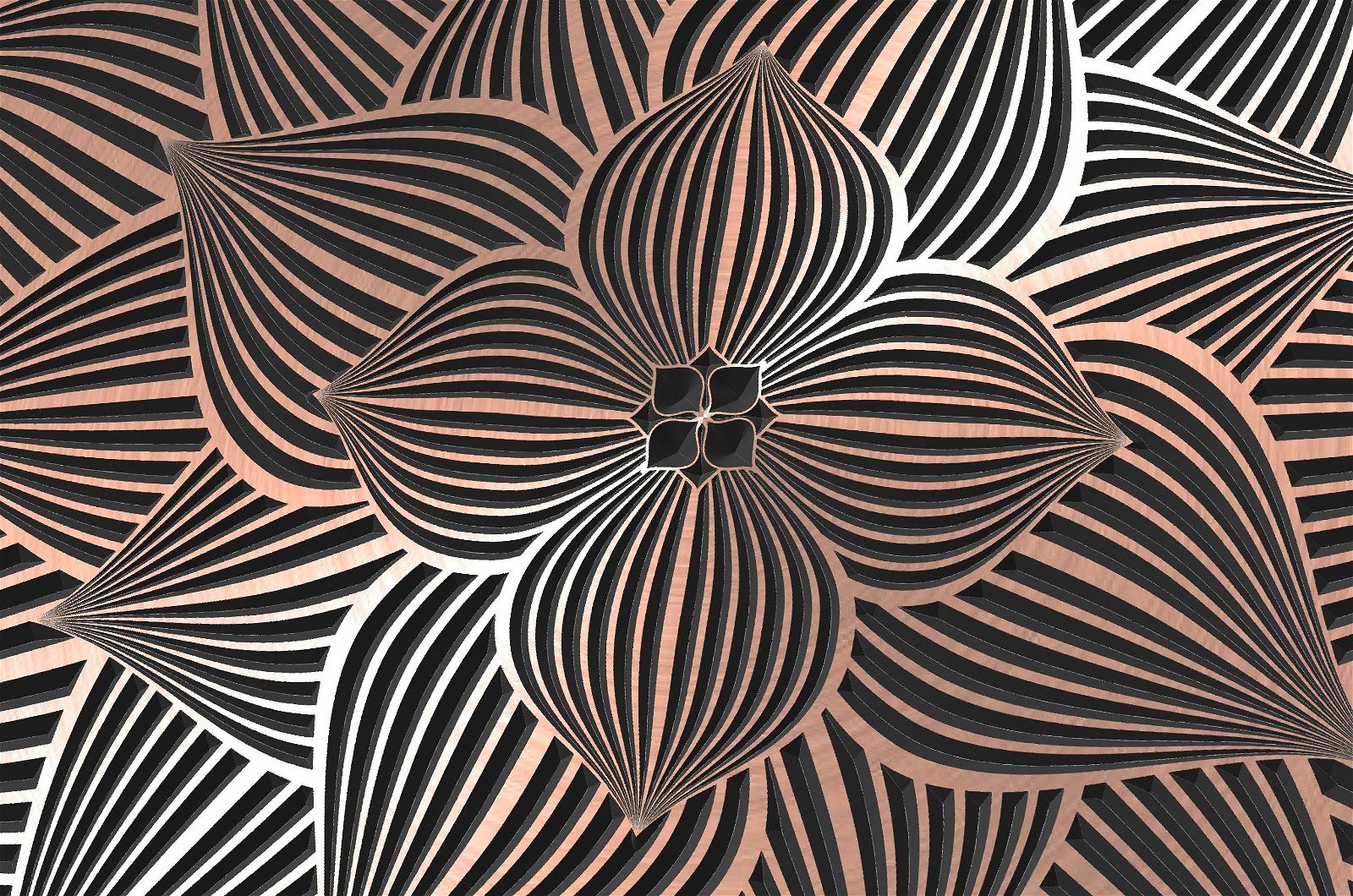 Flower Ihana Kukka Vector file for V-carving - Bonitum CNC Model Studio