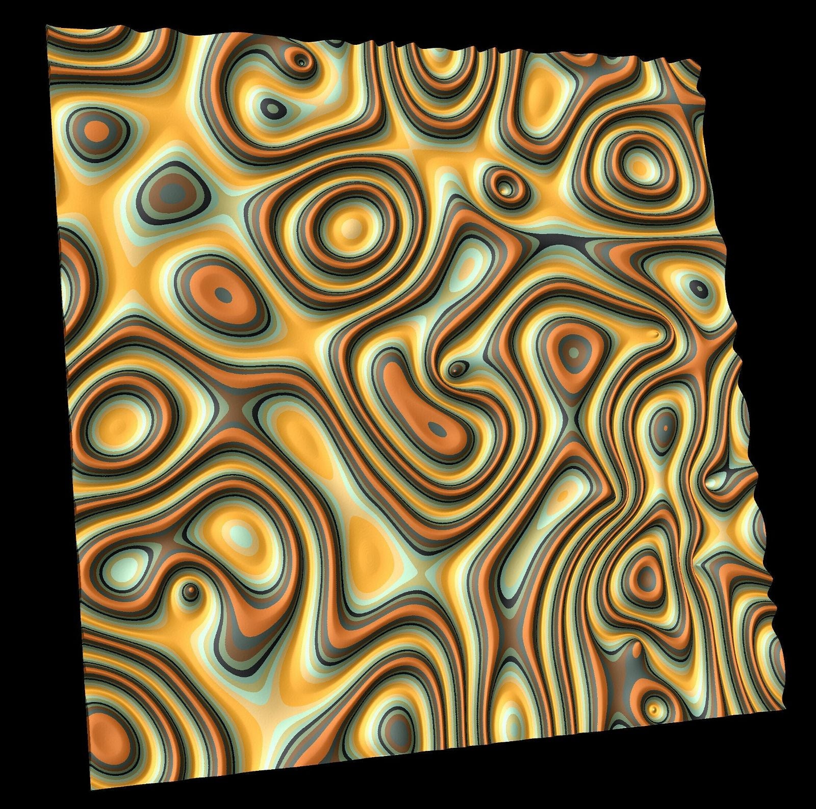 GW36 tileable molten lava 3d texture pattern - Bonitum CNC Model Studio