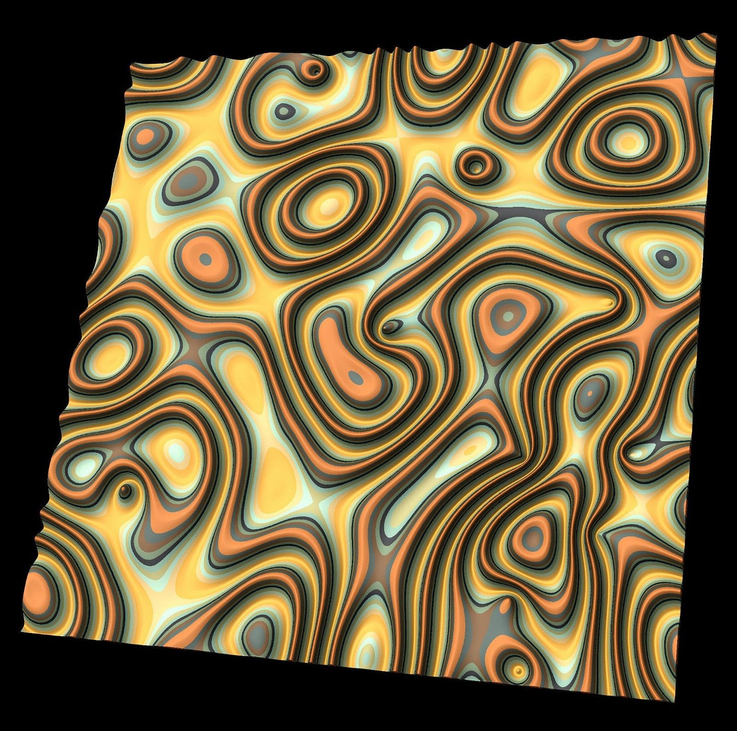 GW36 tileable molten lava 3d texture pattern - Bonitum CNC Model Studio