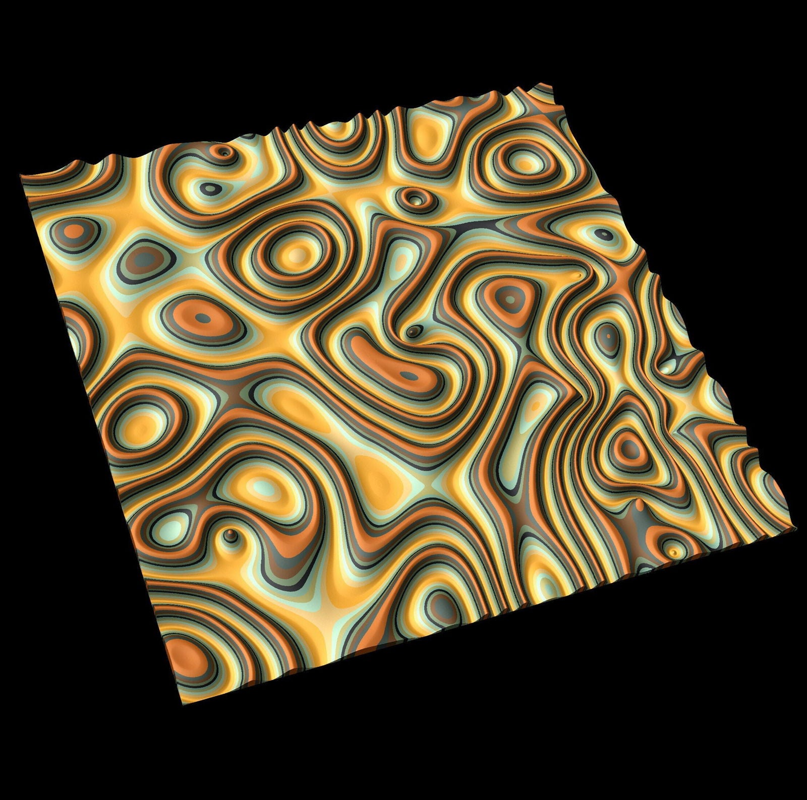 GW36 tileable molten lava 3d texture pattern - Bonitum CNC Model Studio