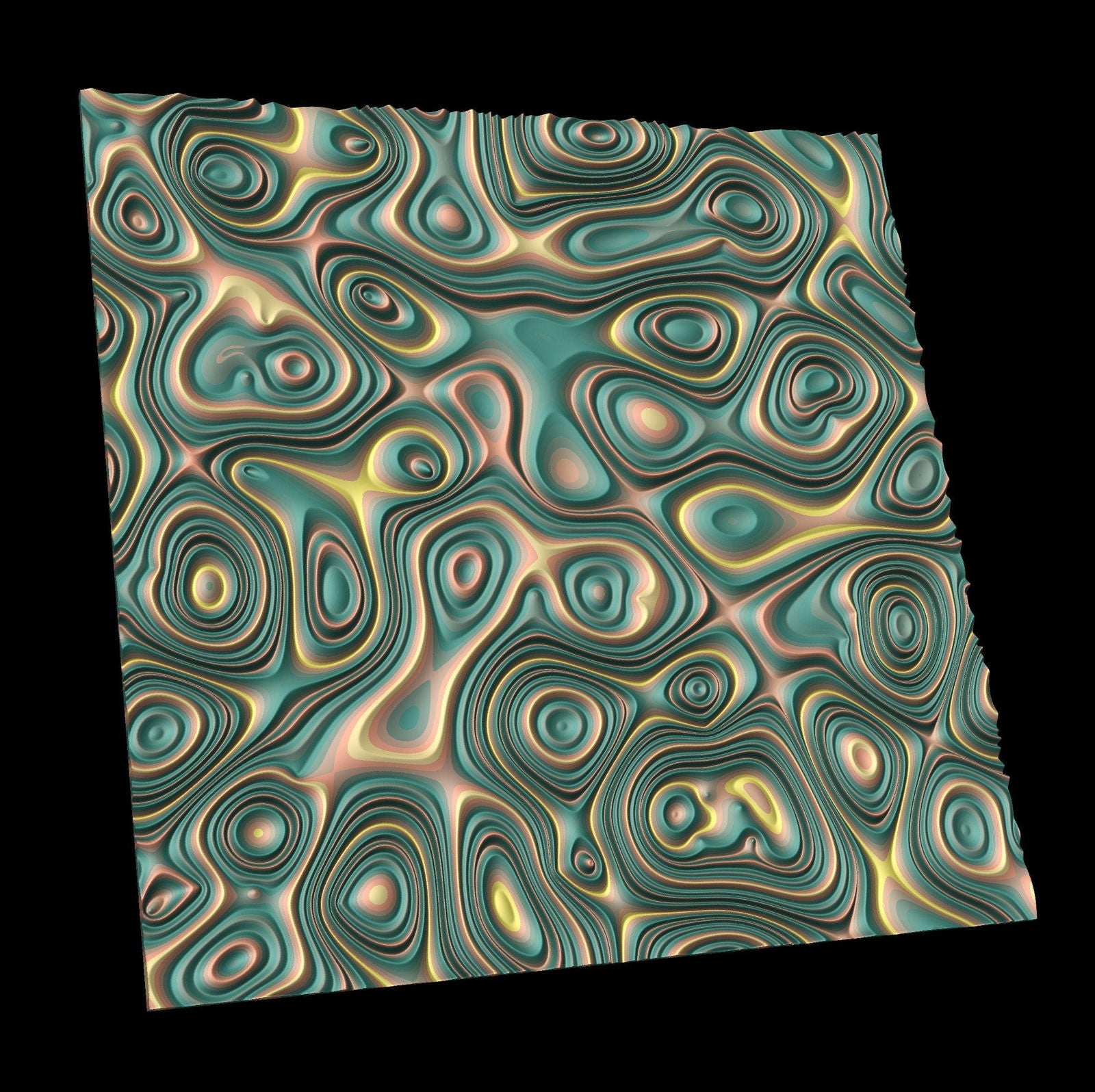 GW4 tileable molten lava 3d texture pattern - Bonitum CNC Model Studio