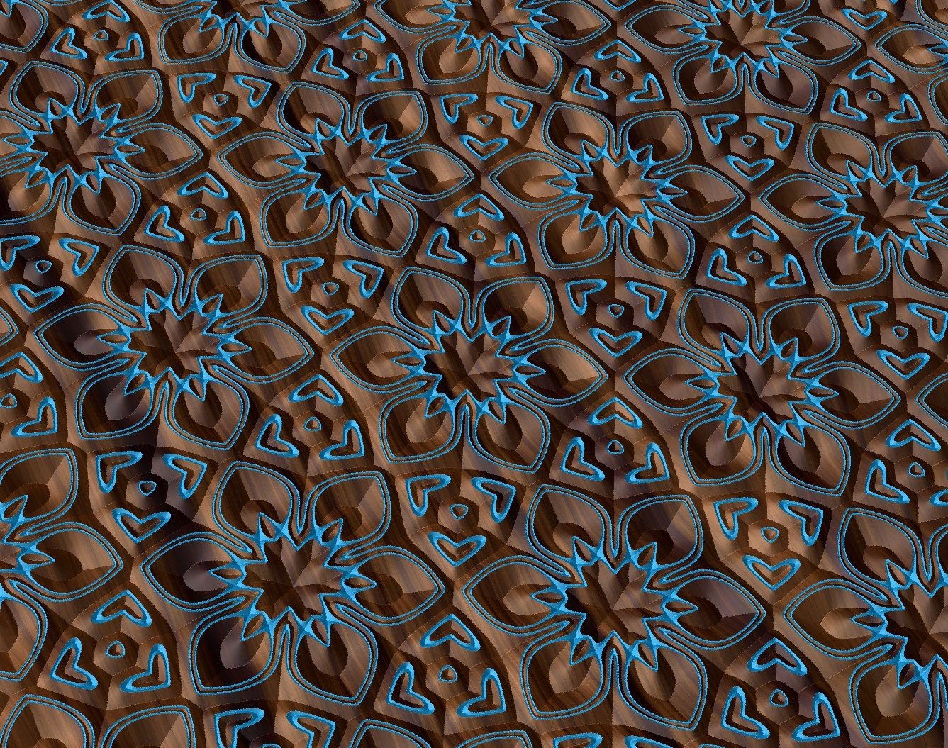 HEX1-2 Seamless Floral Pattern - Bonitum CNC Model Studio