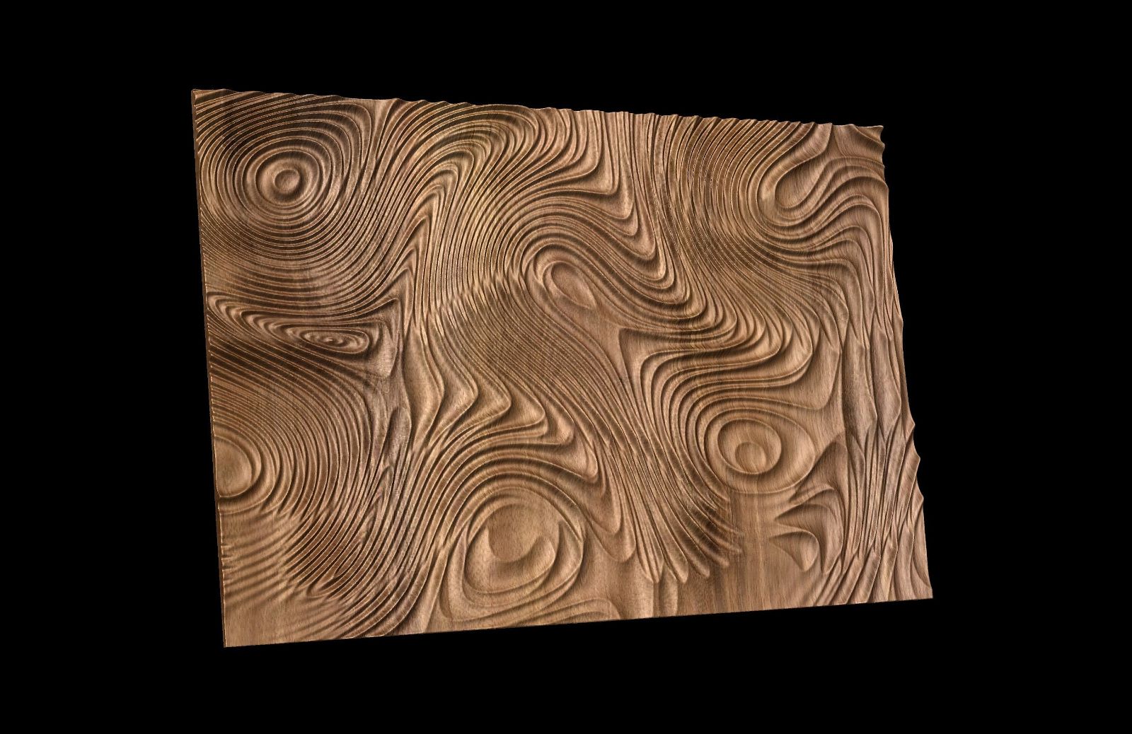 JANII35 Wavy pattern 3D model for CNC machining with software Vectric Aspire, Cut3D, ArtCAM - Bonitum CNC Model Studio