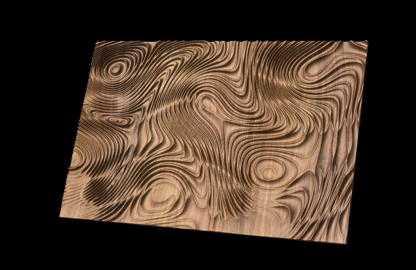 JANII35 Wavy pattern 3D model for CNC machining with software Vectric Aspire, Cut3D, ArtCAM - Bonitum CNC Model Studio