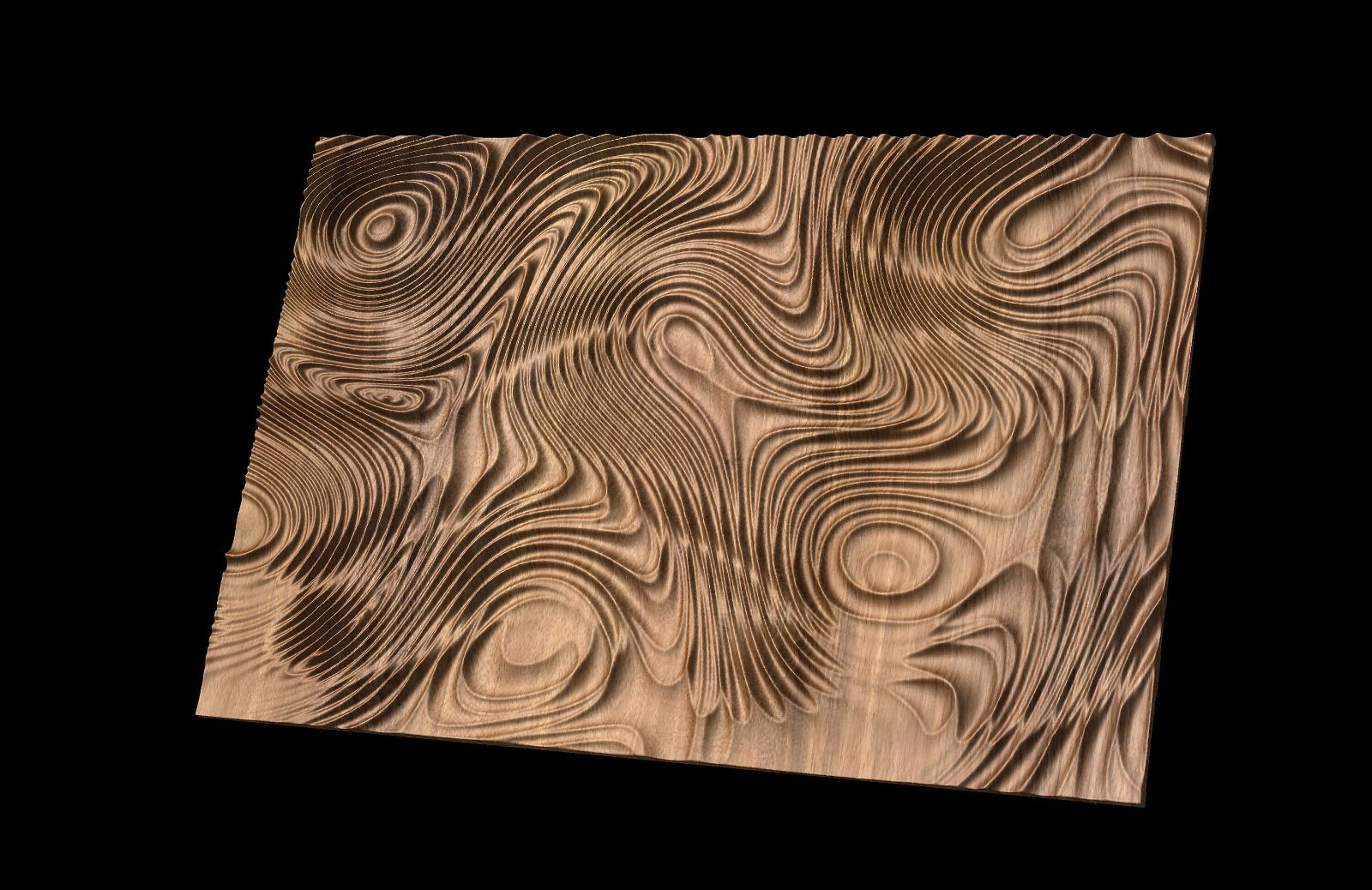 JANII35 Wavy pattern 3D model for CNC machining with software Vectric Aspire, Cut3D, ArtCAM - Bonitum CNC Model Studio