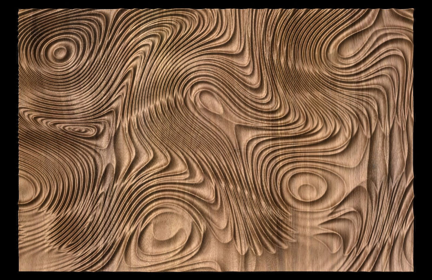 JANII35 Wavy pattern 3D model for CNC machining with software Vectric Aspire, Cut3D, ArtCAM - Bonitum CNC Model Studio