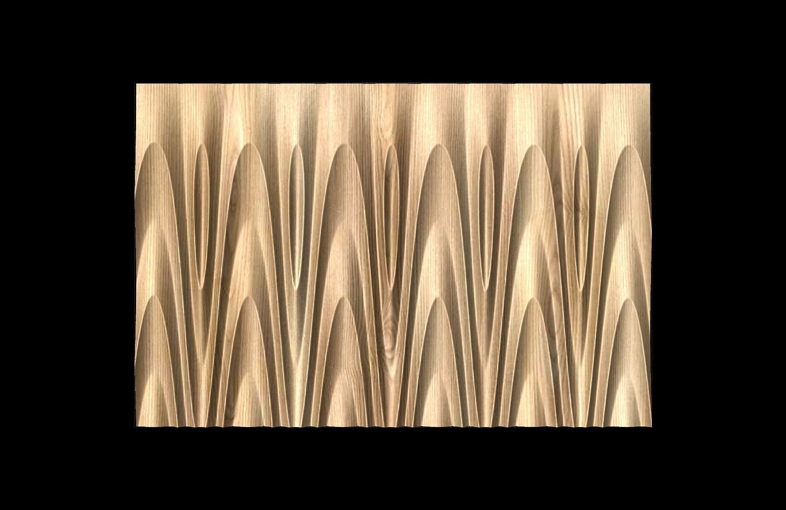 JANII38 Wavy pattern 3D model for CNC machining with software Vectric Aspire, Cut3D, ArtCAM - Bonitum CNC Model Studio