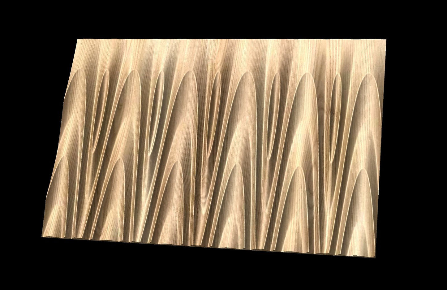 JANII38 Wavy pattern 3D model for CNC machining with software Vectric Aspire, Cut3D, ArtCAM - Bonitum CNC Model Studio