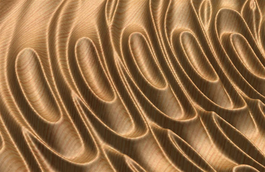 JANII42 Wavy pattern 3D model for CNC machining with software Vectric Aspire, Cut3D, ArtCAM - Bonitum CNC Model Studio