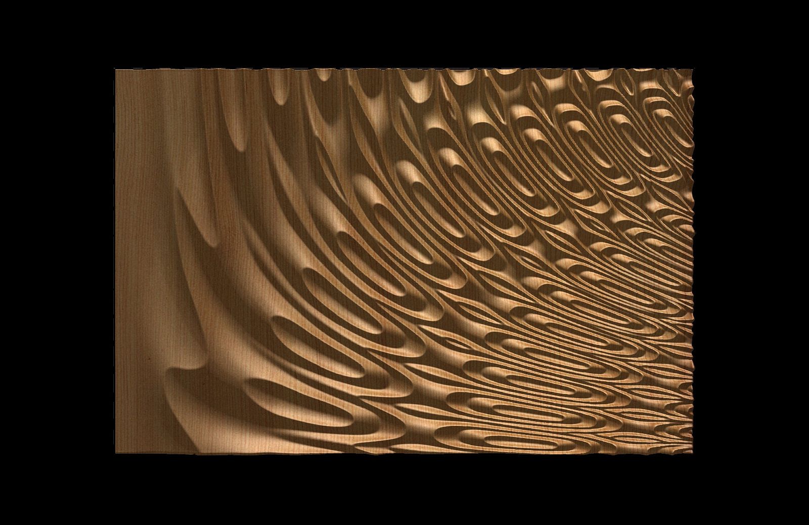 JANII42 Wavy pattern 3D model for CNC machining with software Vectric Aspire, Cut3D, ArtCAM - Bonitum CNC Model Studio