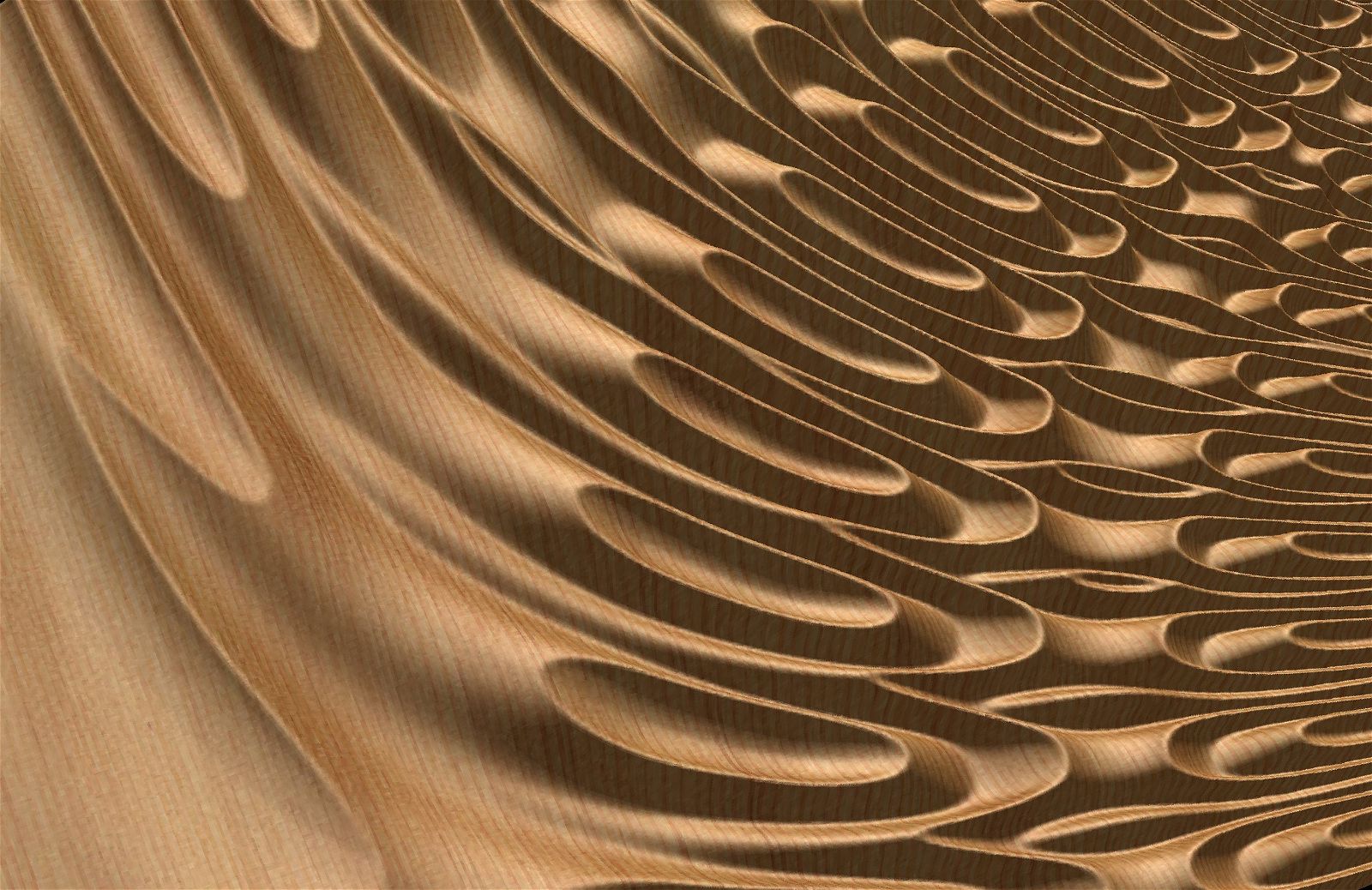 JANII42 Wavy pattern 3D model for CNC machining with software Vectric Aspire, Cut3D, ArtCAM - Bonitum CNC Model Studio