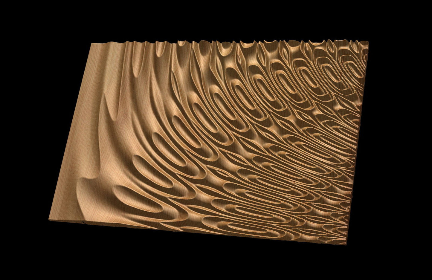 JANII42 Wavy pattern 3D model for CNC machining with software Vectric Aspire, Cut3D, ArtCAM - Bonitum CNC Model Studio