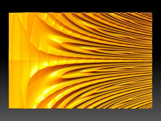 JANII44 Wavy pattern 3D model for CNC machining with software Vectric Aspire, Cut3D, ArtCAM - Bonitum CNC Model Studio