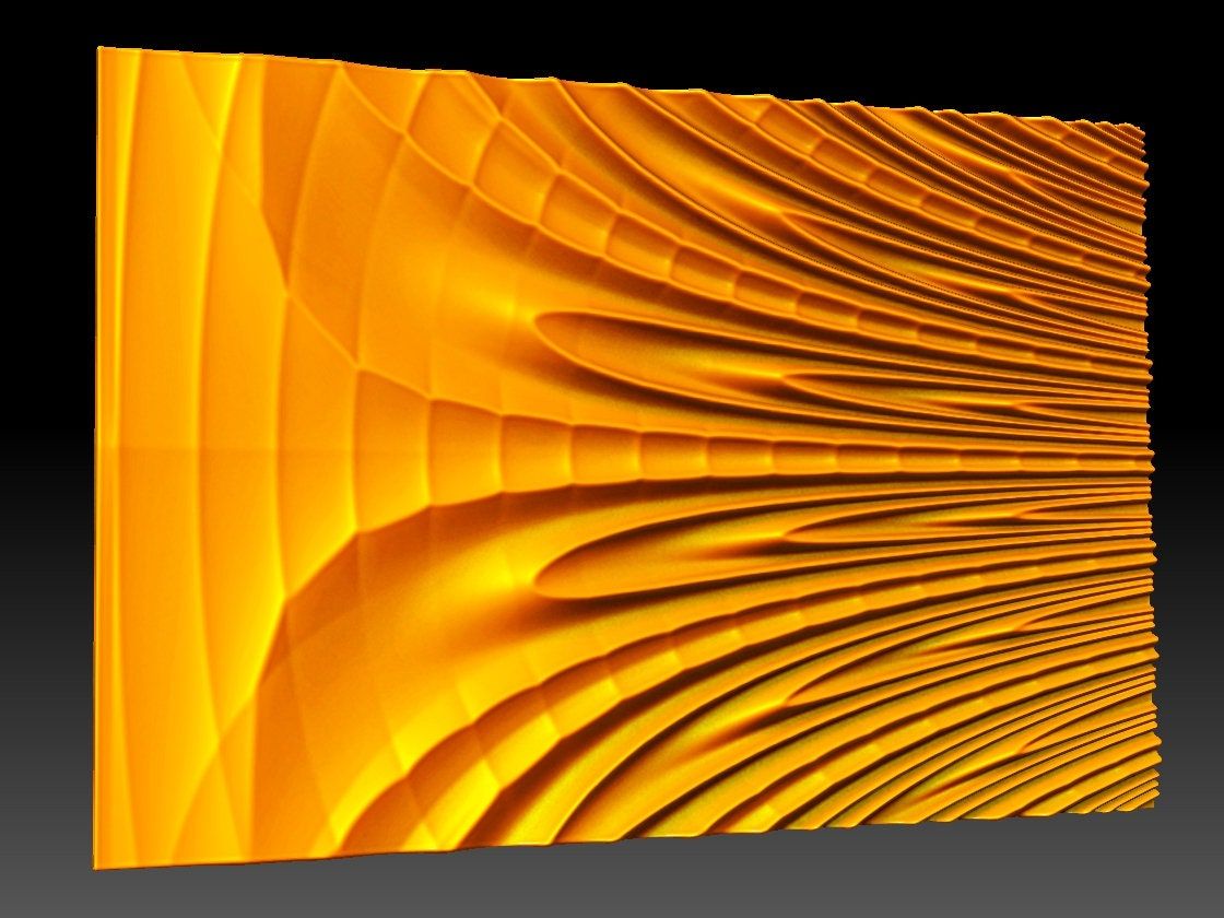 JANII44 Wavy pattern 3D model for CNC machining with software Vectric Aspire, Cut3D, ArtCAM - Bonitum CNC Model Studio