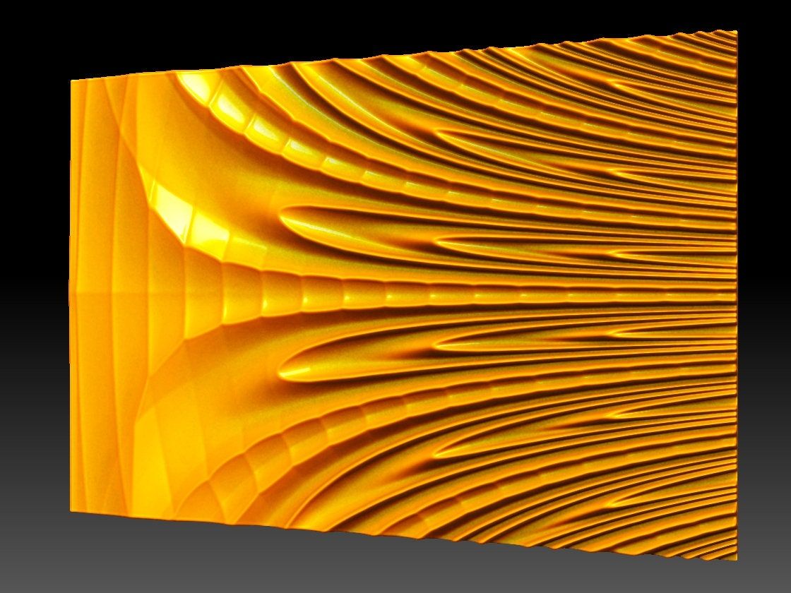 JANII44 Wavy pattern 3D model for CNC machining with software Vectric Aspire, Cut3D, ArtCAM - Bonitum CNC Model Studio