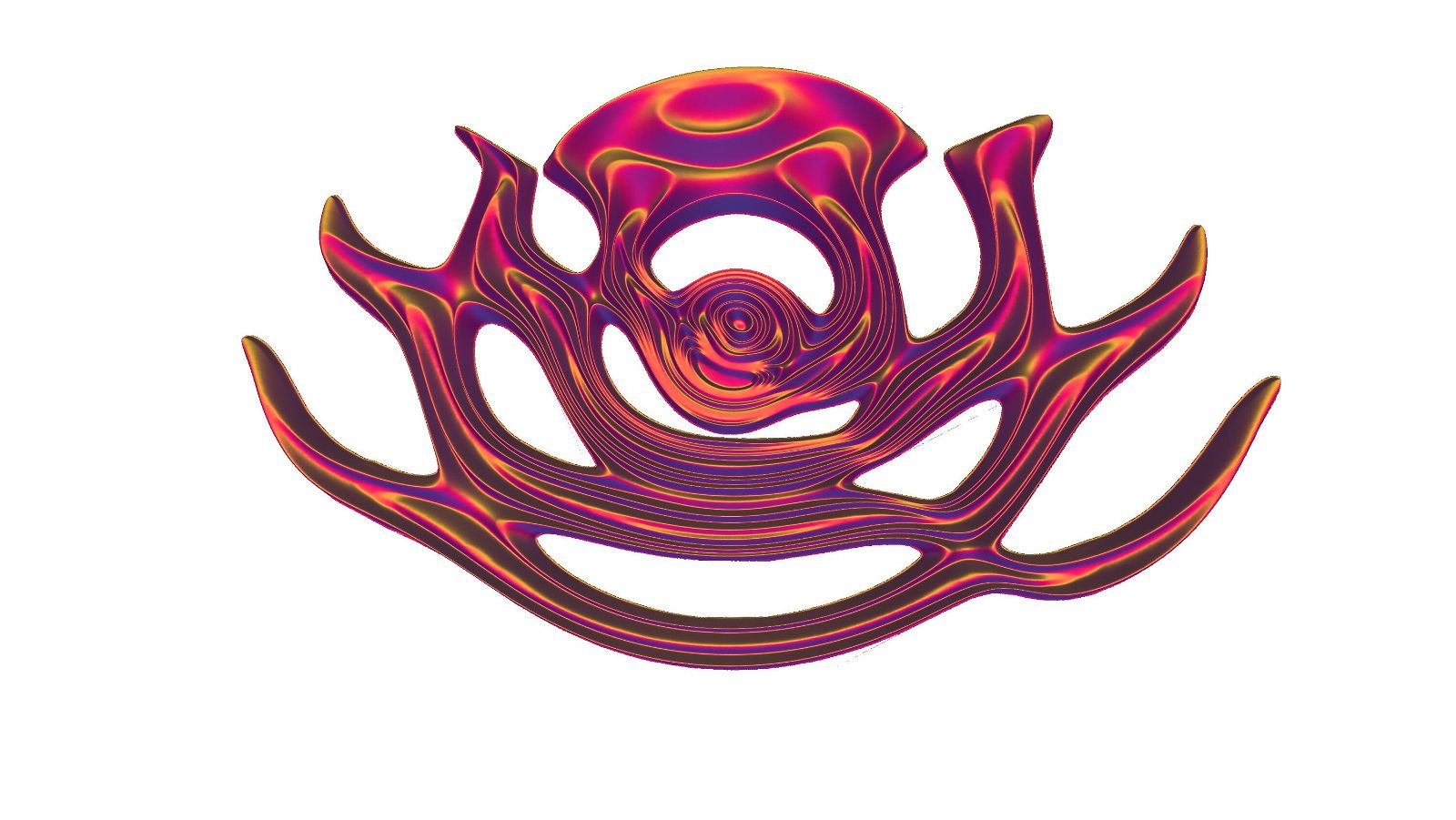 JANIV01 Decorative abstract 3D relief op art sculpture model for CNC machining - Bonitum CNC Model Studio