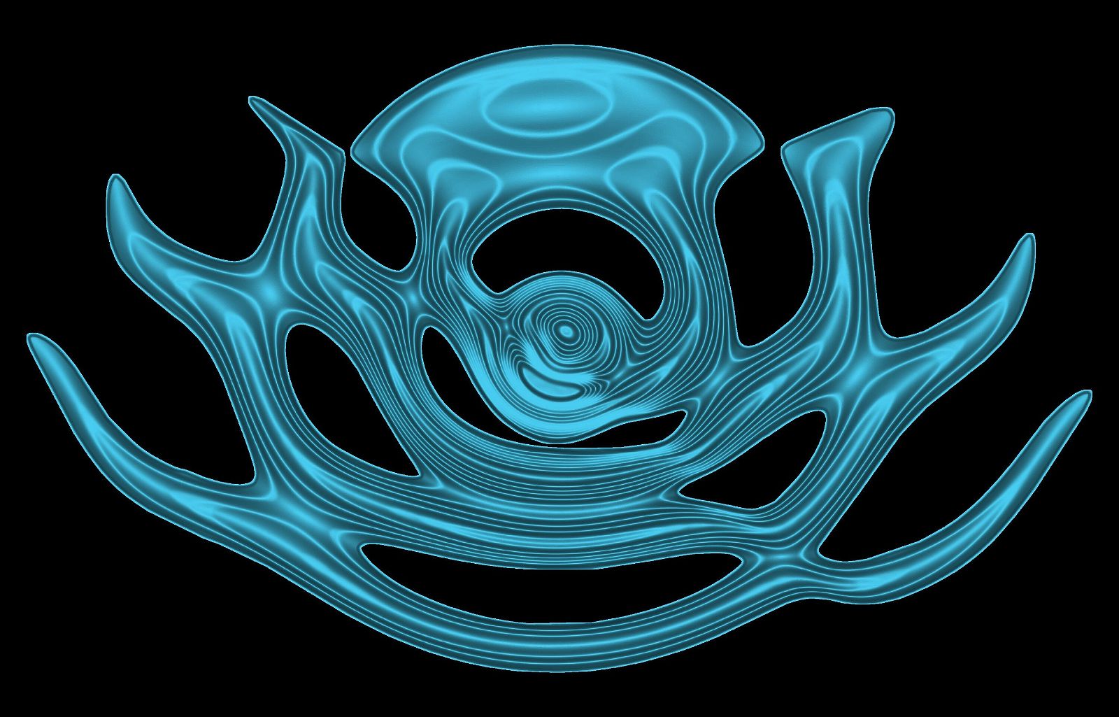 JANIV01 Decorative abstract 3D relief op art sculpture model for CNC machining - Bonitum CNC Model Studio