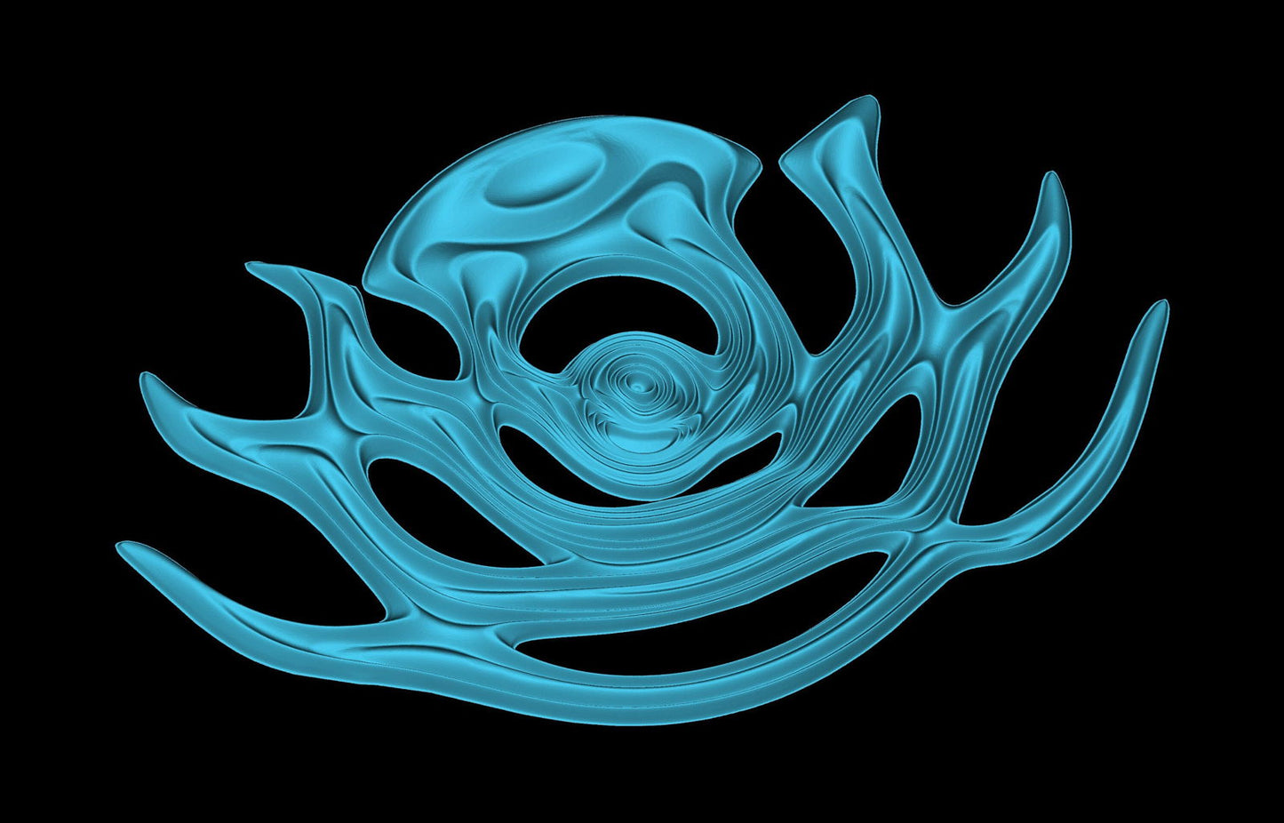 JANIV01 Decorative abstract 3D relief op art sculpture model for CNC machining - Bonitum CNC Model Studio