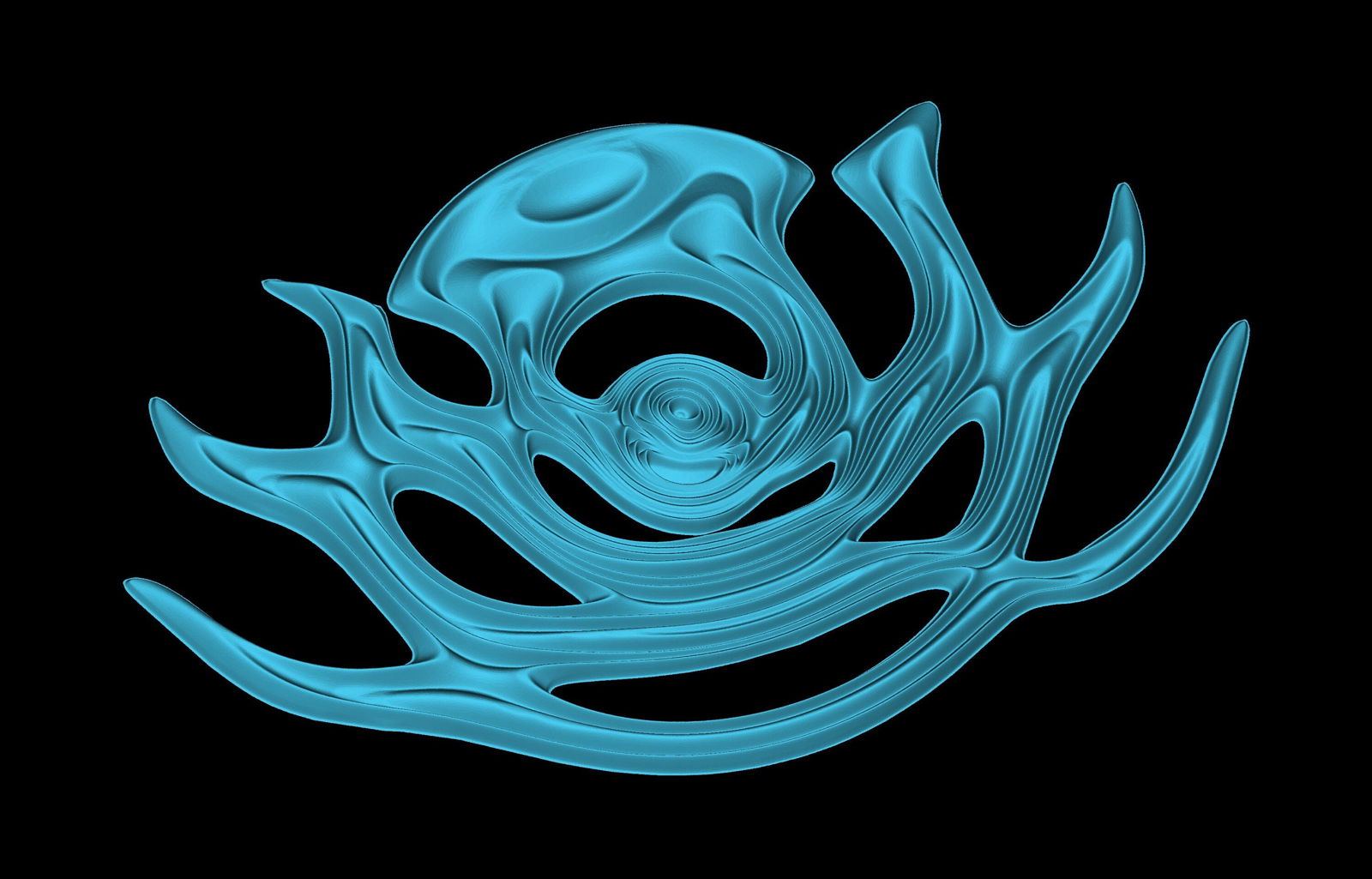 JANIV01 Decorative abstract 3D relief op art sculpture model for CNC machining - Bonitum CNC Model Studio