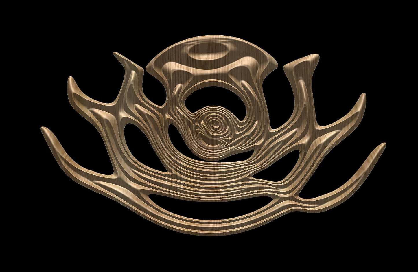 JANIV01 Decorative abstract 3D relief op art sculpture model for CNC machining - Bonitum CNC Model Studio