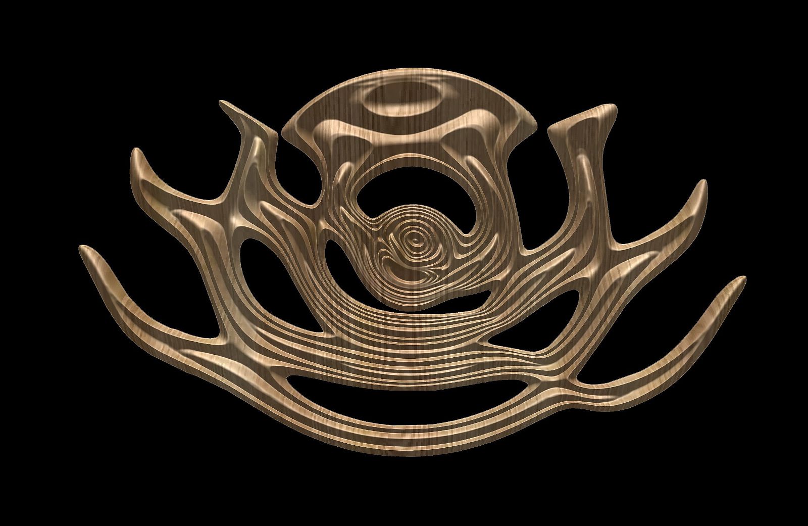 JANIV01 Decorative abstract 3D relief op art sculpture model for CNC machining - Bonitum CNC Model Studio