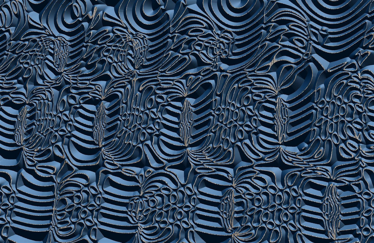 Jungle114 Wavy pattern Vector file for V- bit carving with software Vectric Aspire, Cut3D, ArtCAM - Bonitum CNC Model Studio