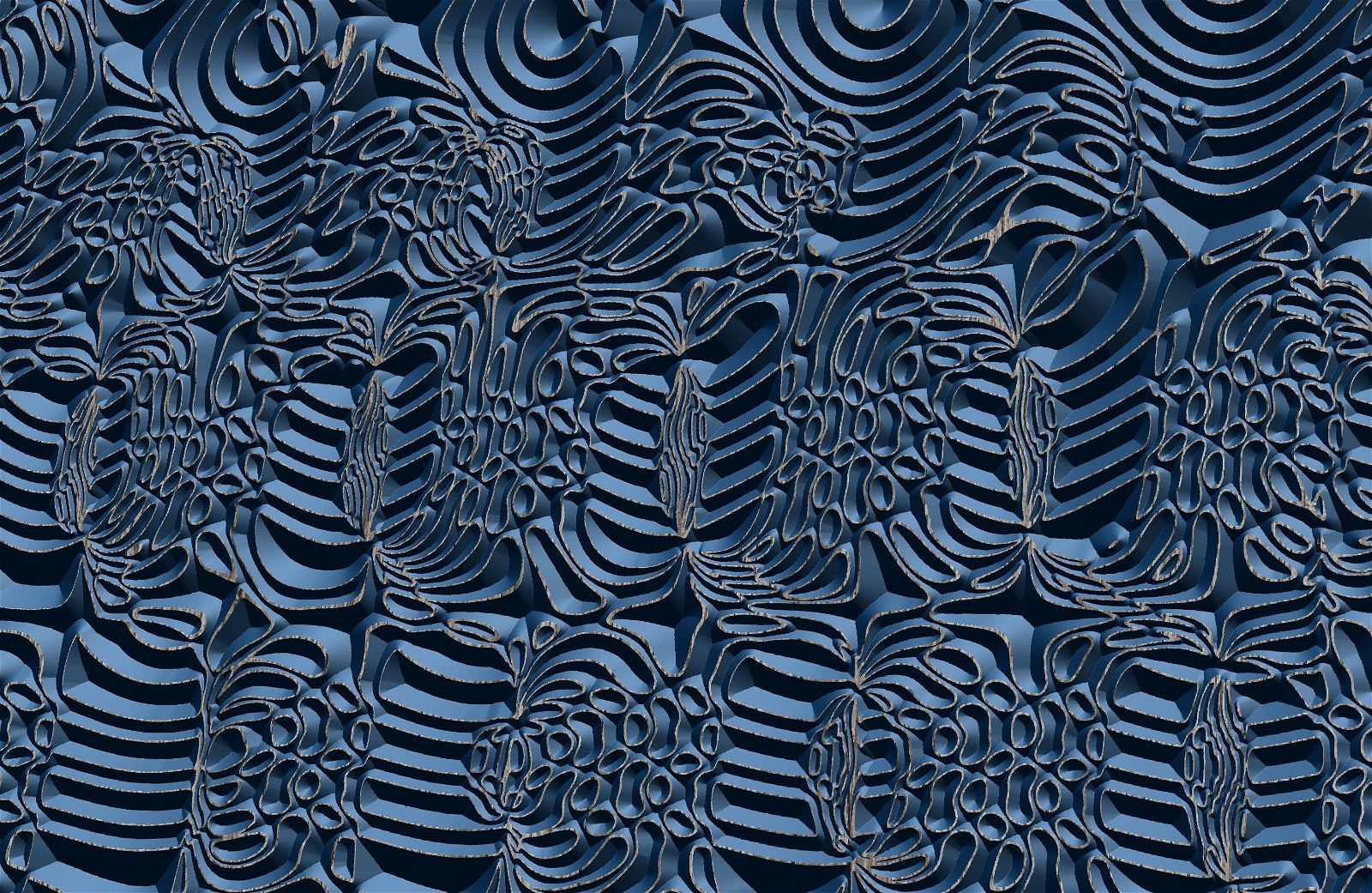 Jungle114 Wavy pattern Vector file for V- bit carving with software Vectric Aspire, Cut3D, ArtCAM - Bonitum CNC Model Studio