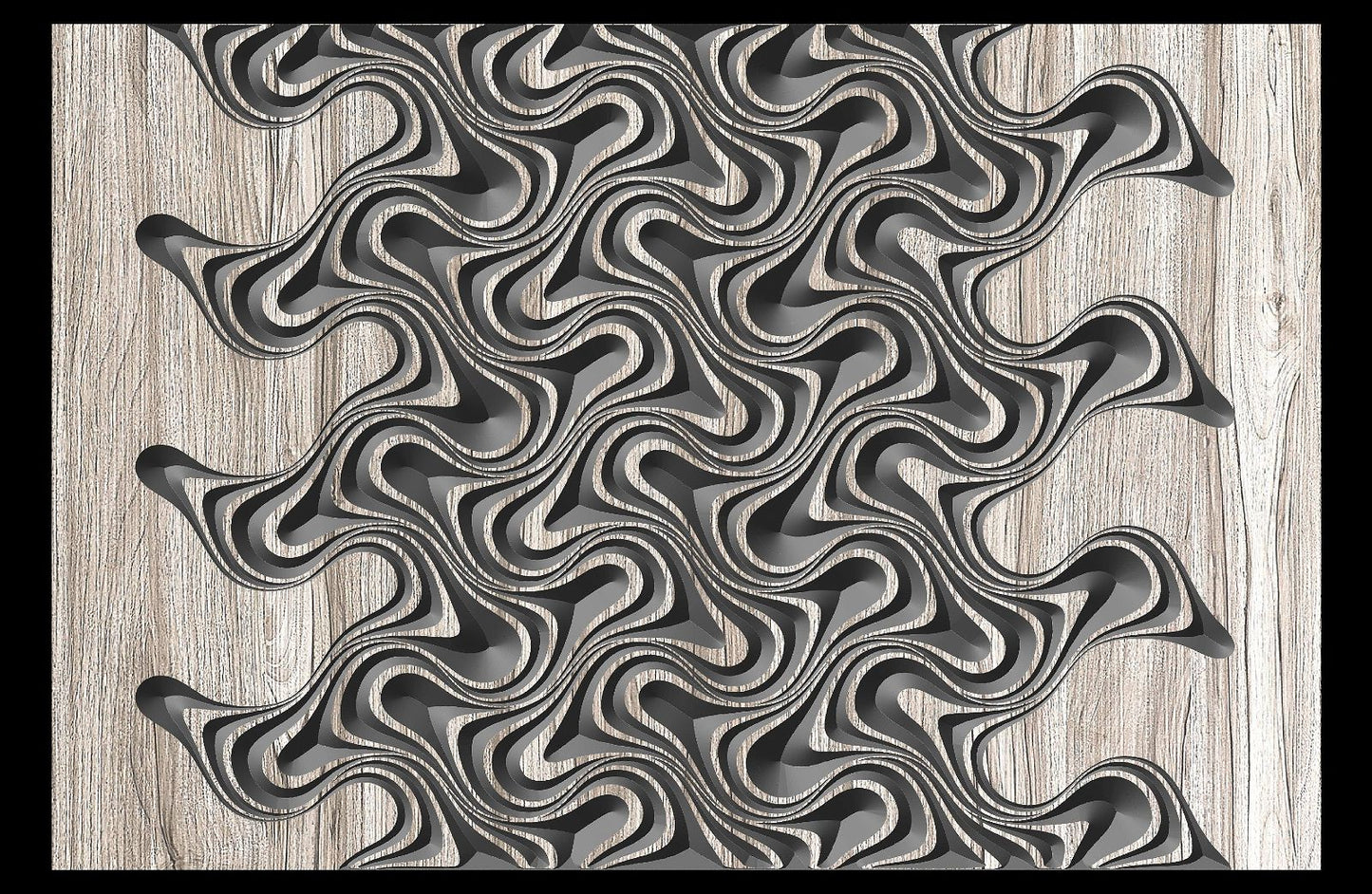 Jungle124-S6 flow shaped vectors - Bonitum CNC Model Studio