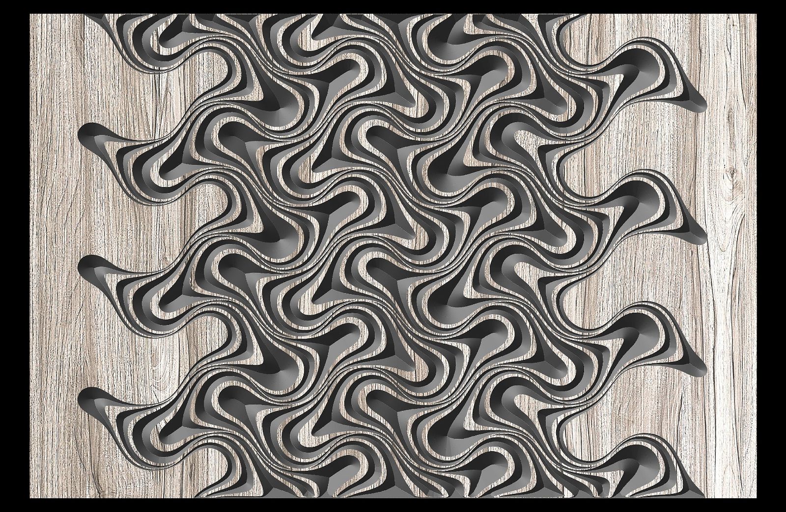 Jungle124-S6 flow shaped vectors - Bonitum CNC Model Studio