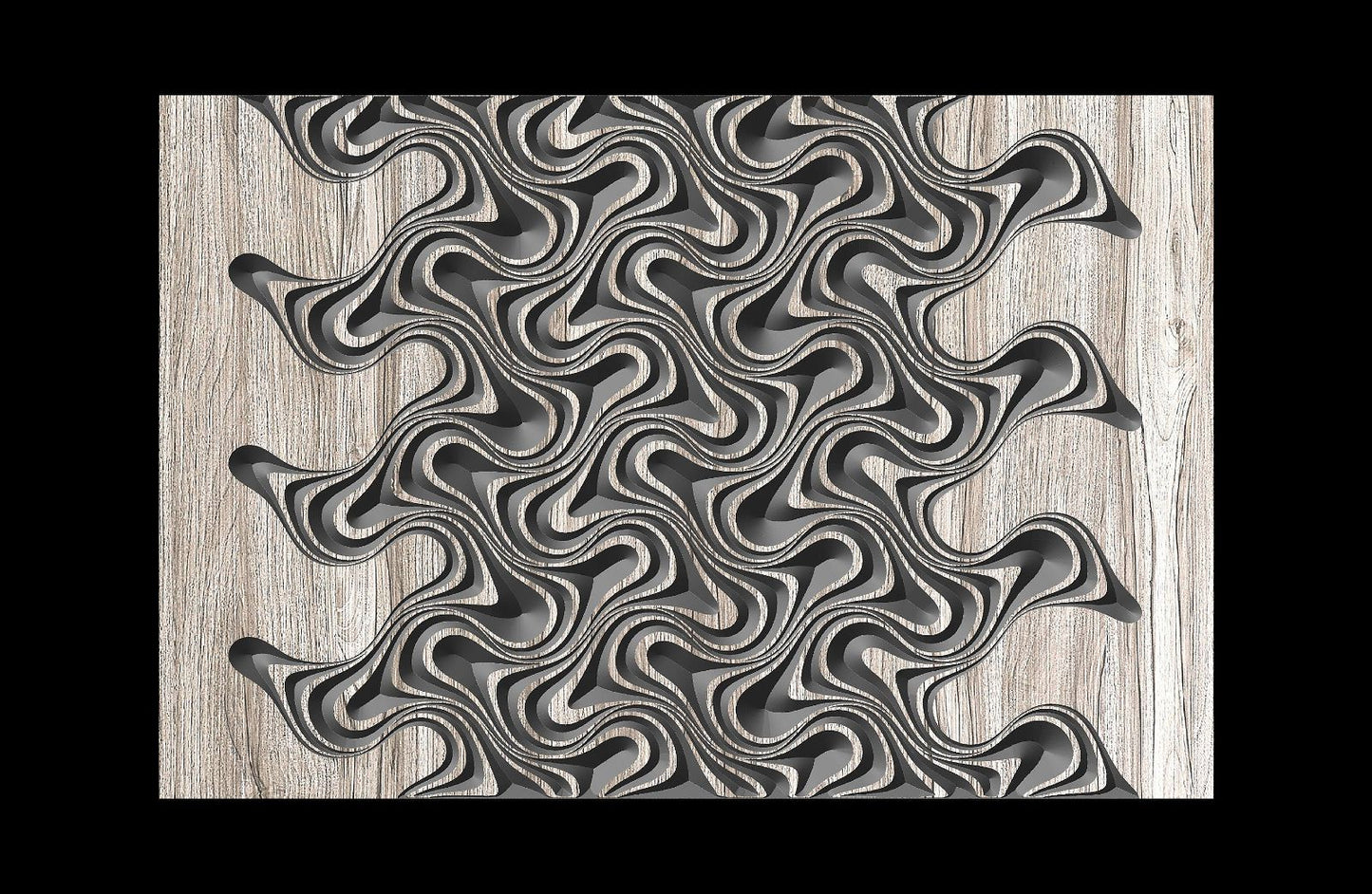 Jungle124-S6 flow shaped vectors - Bonitum CNC Model Studio